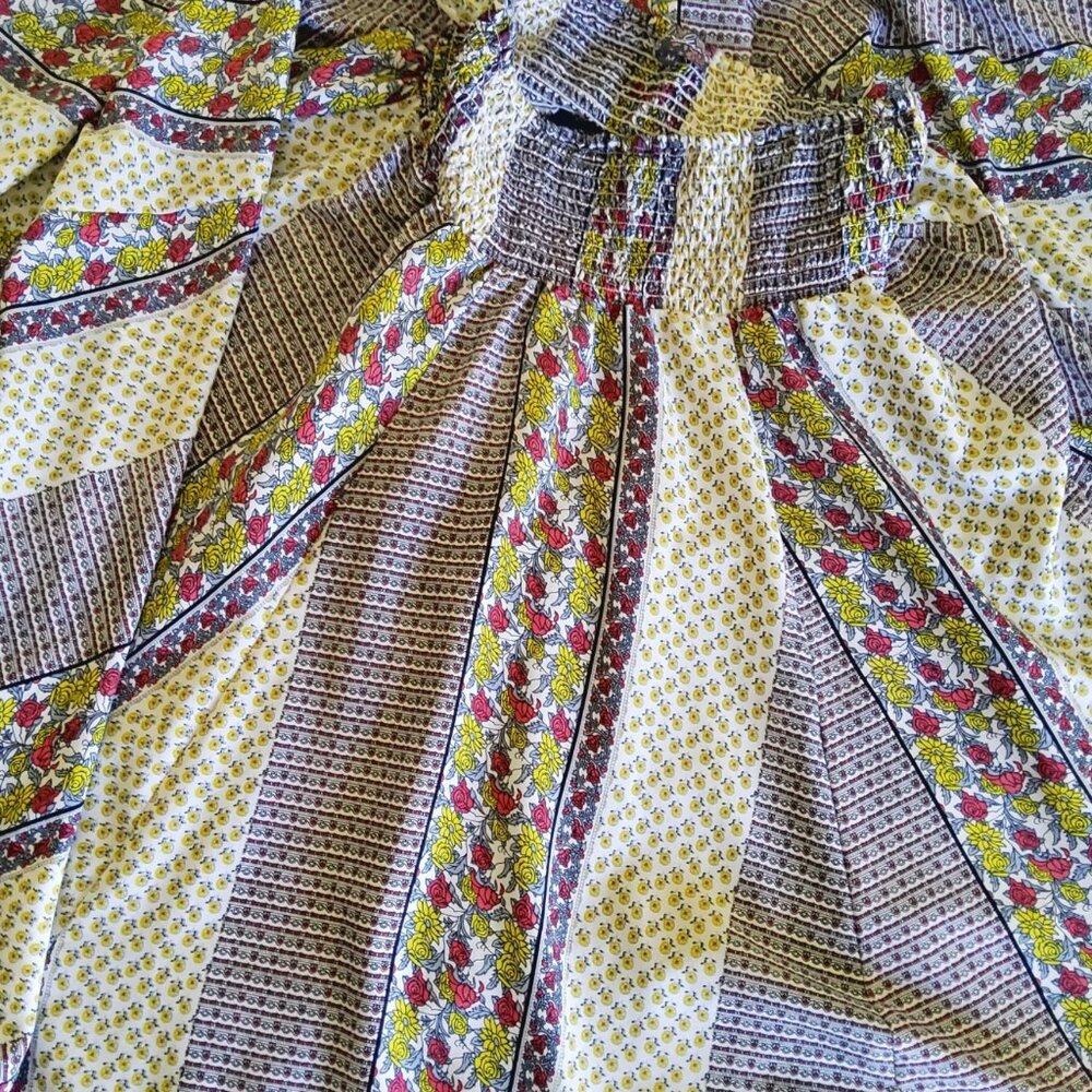 Cottagecore Smocked Waist Skirt size Medium EUC - Picture 8 of 10